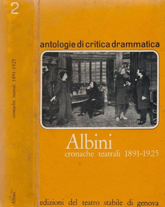 Cronache teatrali 1891 - 1925 - copertina