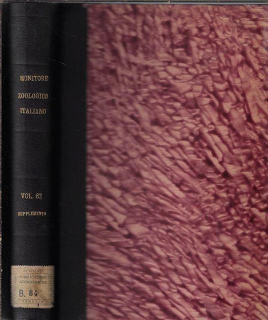 Atti della società Italiana di Anatomia supplemento al Volume LXII del "Monitore Zoologico Italiano) - copertina