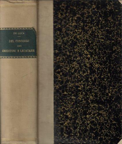 Del concorso dei creditori e legatarii separatisti coi non separatisti - copertina