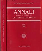 Università degli Studi di Bari annali della Facoltà di Lettere e Filosofia XLVI 2003