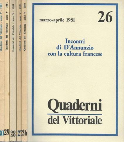 Quaderni del Vittoriale n.26,27,28,29,30 1981 - copertina