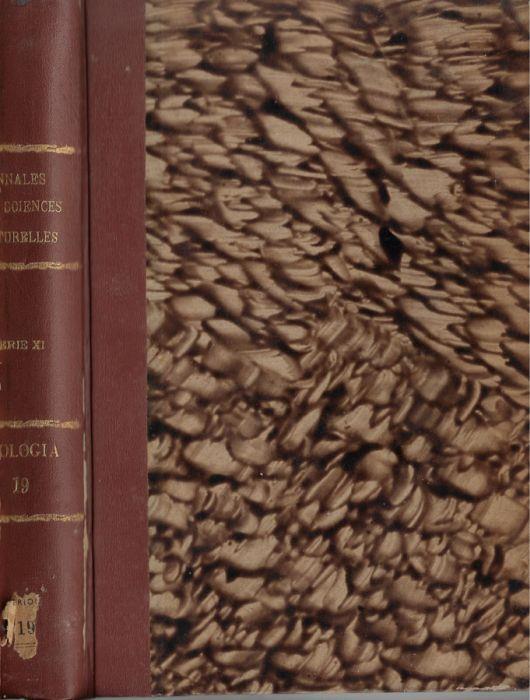 Annales des sciences naturelles douzième série zoologie et biologie animale tome XIX 11° série 1957 - copertina