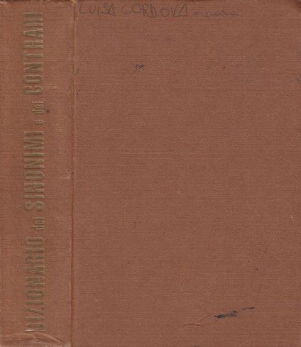 Dizionario dei sinonimi e dei contrari - Decio Cinti - copertina