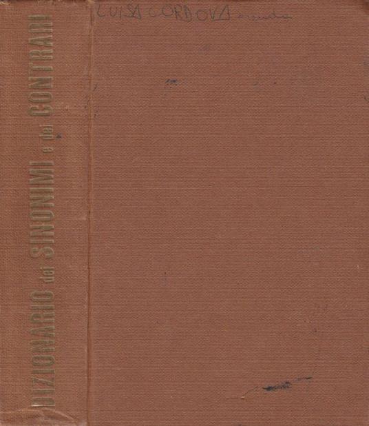 Dizionario dei sinonimi e dei contrari - Decio Cinti - copertina