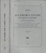Atti della Accademia Ligure di scienze e lettere Volume LIII 1996