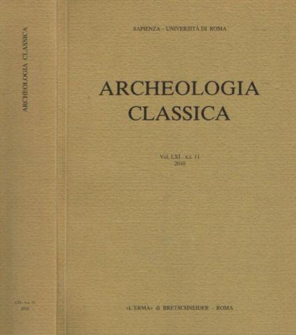 Archeologia classica vol.LXI n.s.11, 2010 - copertina