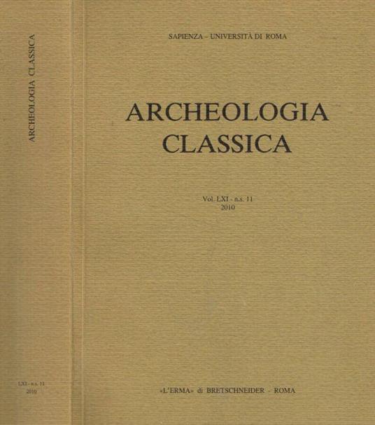 Archeologia classica vol.LXI n.s.11, 2010 - copertina