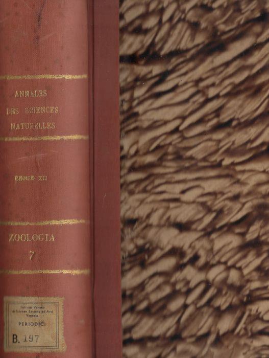 Annales des sciences naturelles douzième série zoologie et biologie animale tome VII 1965 - copertina