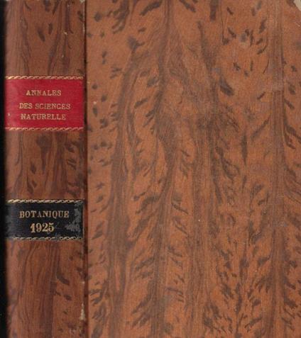Annales des sciences naturelles botanique X série tome VII 1925 - copertina