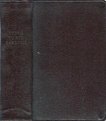 Codex Iuris Canonici Pii X Pontificis Maximi - Benedetto XV - copertina