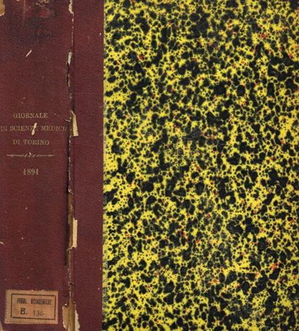 Giornale della R.Accademia di medicina di Torino. Anno LIV, vol.39, 1891 - copertina