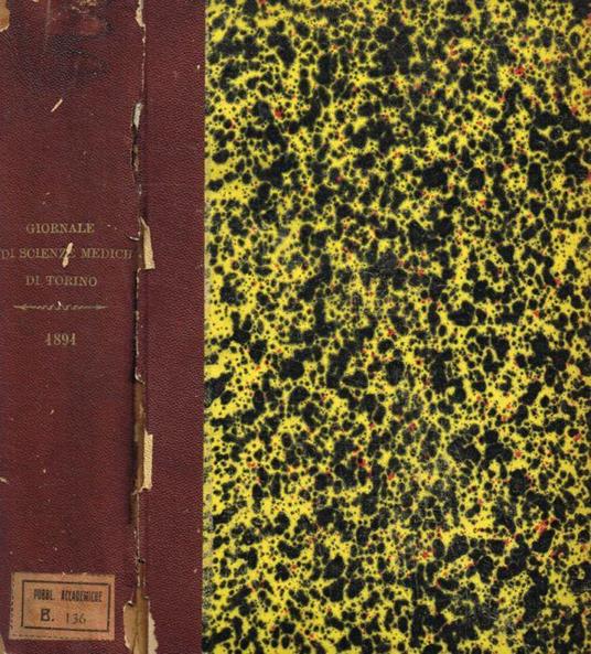 Giornale della R.Accademia di medicina di Torino. Anno LIV, vol.39, 1891 - copertina