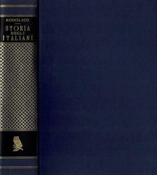 Storia degli Italiani - Niccolò Rodolico - copertina
