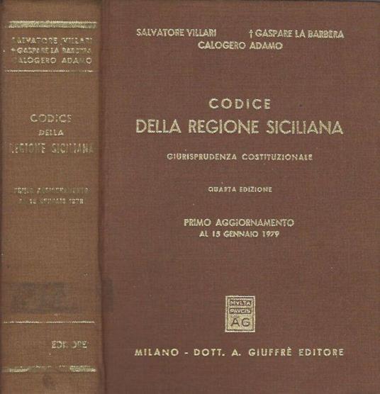 Codice della Regione Siciliana - copertina