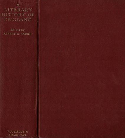 A Literary History of England - Albert C. Baugh - copertina