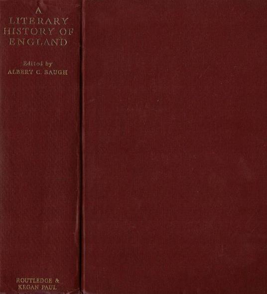 A Literary History of England - Albert C. Baugh - copertina