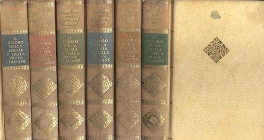 Il tesoro della poesia e della prosa italiane Vol. I - II - III - IV - V - VI - Piero Gallardo - copertina
