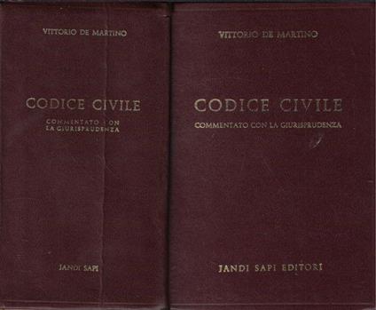 Codice civile - Vittorio De Martino - copertina