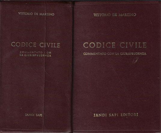 Codice civile - Vittorio De Martino - copertina