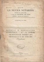 Noterelle di nomenclatura algologica