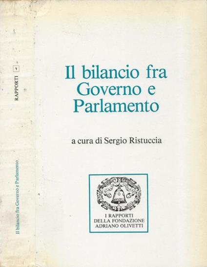 Il bilancio fra Governo e Parlamento - Sergio Ristuccia - copertina
