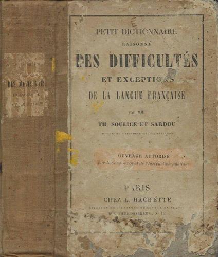 Petit dictionnaire raisonné des difficultés et exceptions de la langue française - copertina