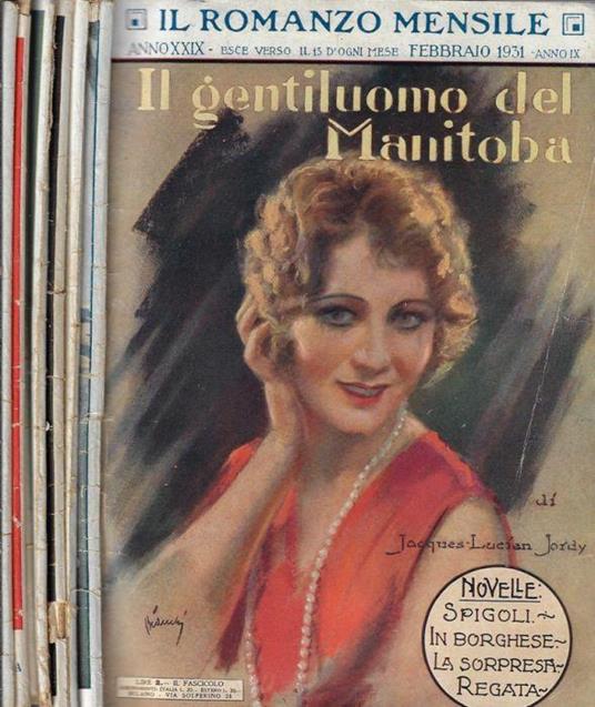 Il romanzo mensile anno 1931 febbraio, aprile, maggio, luglio, agosto, ottobre, novembre - Silvio Spaventa Filippi - copertina