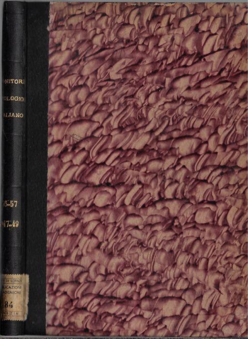Monitore zoologico italiano anno LVI-LVII 1947-1949 - Nello Beccari - copertina