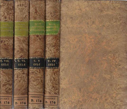 Revue scientifique et industrielle tome IV V VI VII 1841 - copertina
