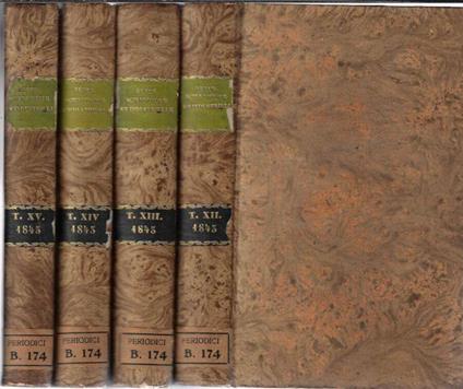 Revue scientifique et industrielle tome XII XIII XIV XV 1843 - copertina