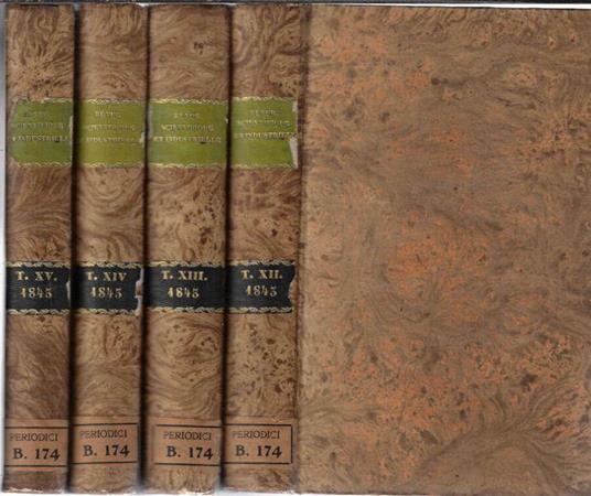 Revue scientifique et industrielle tome XII XIII XIV XV 1843 - copertina
