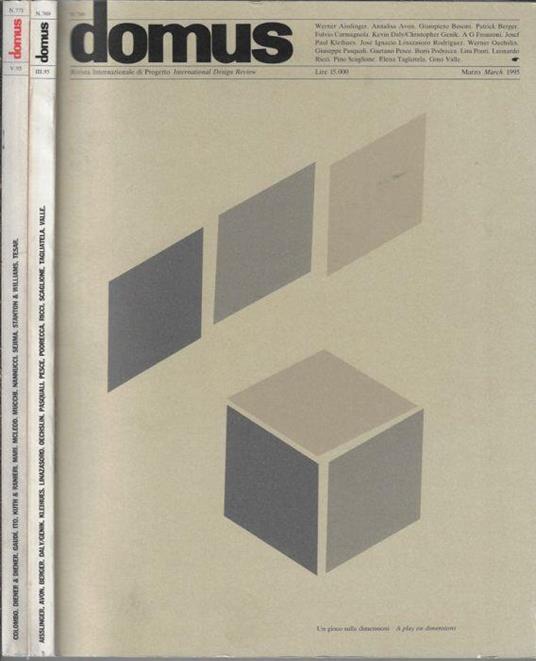 Domus N. 769, 771 1995 - copertina