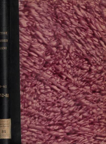 Monitore zoologico italiano Vol. LX-LXI 1952-1953 - Nello Beccari - copertina