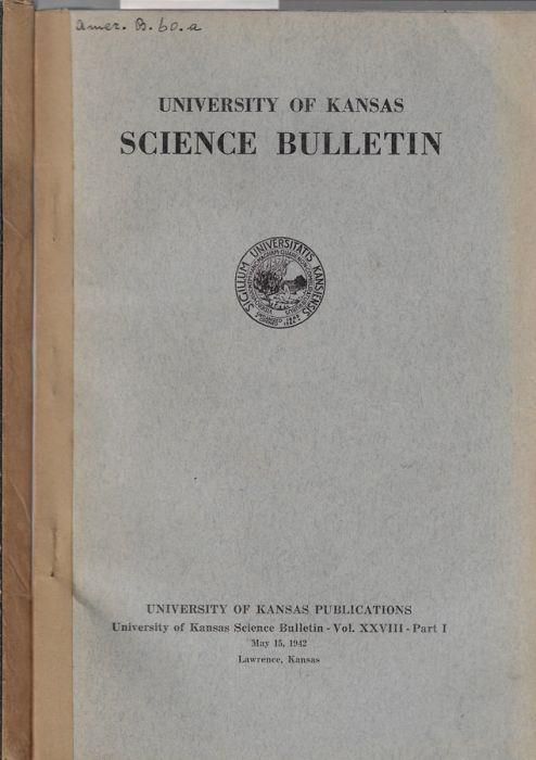 University of Kansas Science Bulletin Vol. XXVIII Part. I, II - copertina