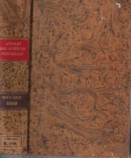 Annales des sciences naturelles botanique Huitième série tome XI-XII 1900 - copertina