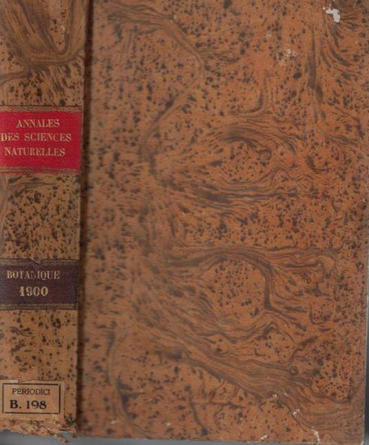 Annales des sciences naturelles botanique Huitième série tome XI-XII 1900 - copertina