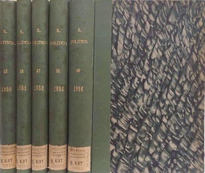 Il politico 1950-1954 - Bruno Leoni - copertina