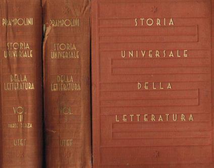 Storia universale della letteratura vol.I, III/3 - Giacomo Prampolini - copertina
