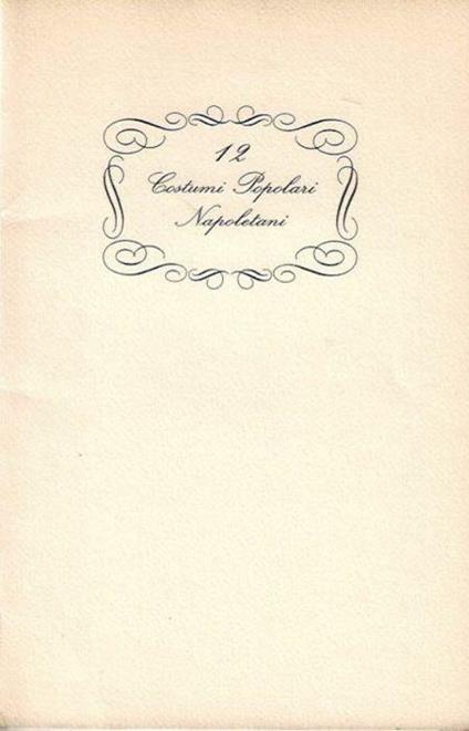 12 Costumi Popolari Napoletani - copertina
