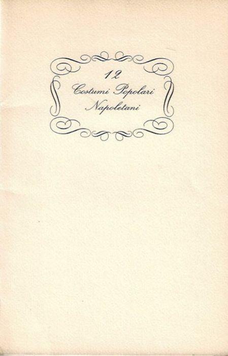 12 Costumi Popolari Napoletani - copertina