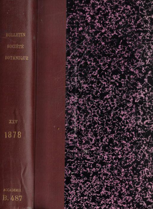 Bulletin de la Société botanique de France tome XXV 1878 - copertina
