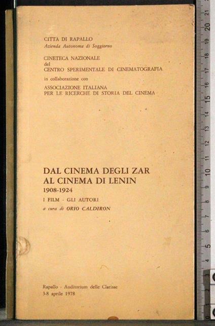 Dal cinema degli zar al cinema di Lenin - Orio Caldiron - copertina