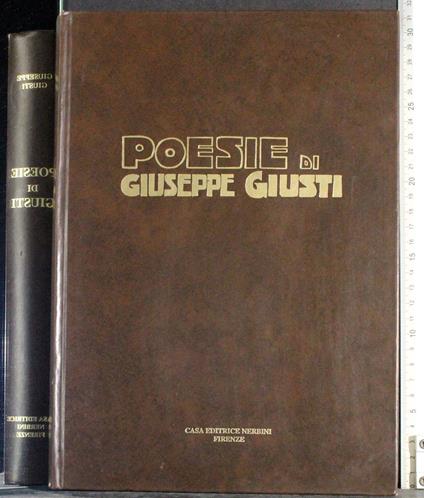 Poesie - Giuseppe Giusti - copertina