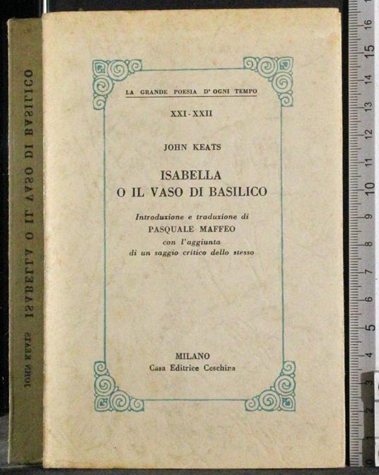 Isabella o il vaso di Basilico - John Keats - copertina