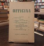 OFFICINA. Fascicolo bimestrale di poesia. Numero 3 - Settembre 1955