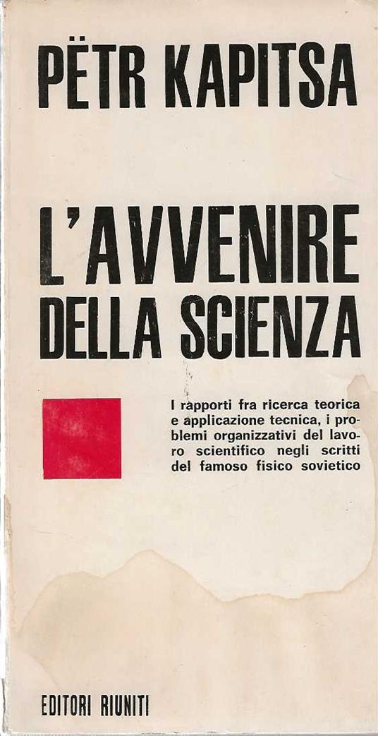 L' avvenire della scienza - copertina