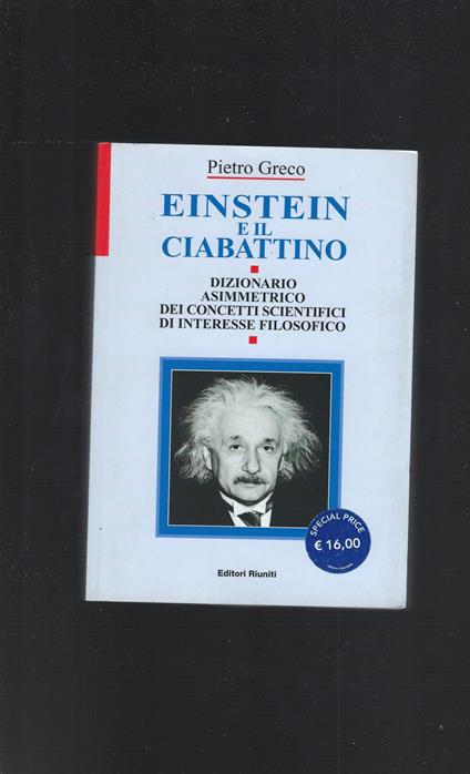 Einstein e il ciabattino - Pietro Greco - copertina