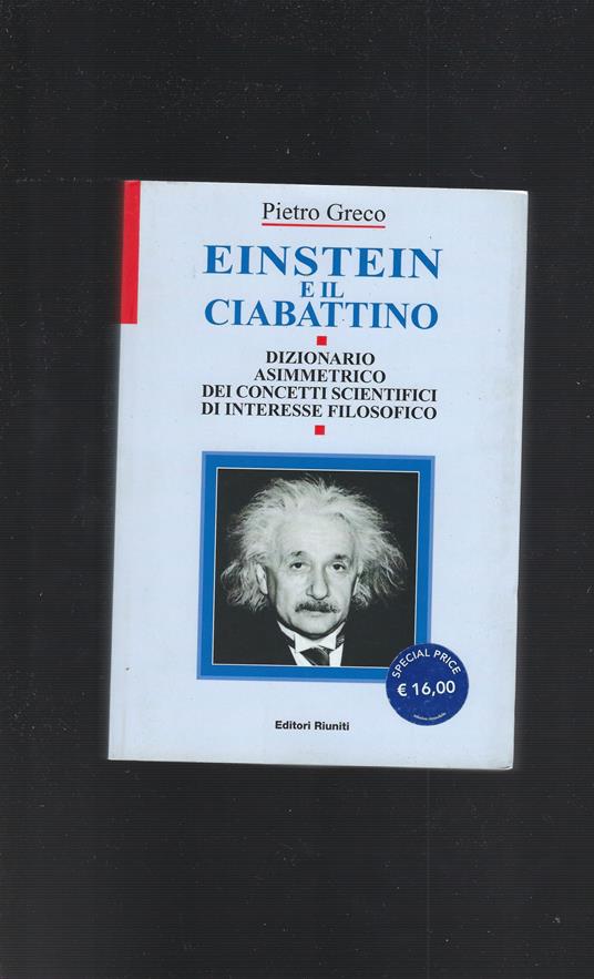 Einstein e il ciabattino - Pietro Greco - copertina
