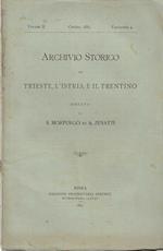 Archivio Storico per Trieste , l' Istria e il Trentino