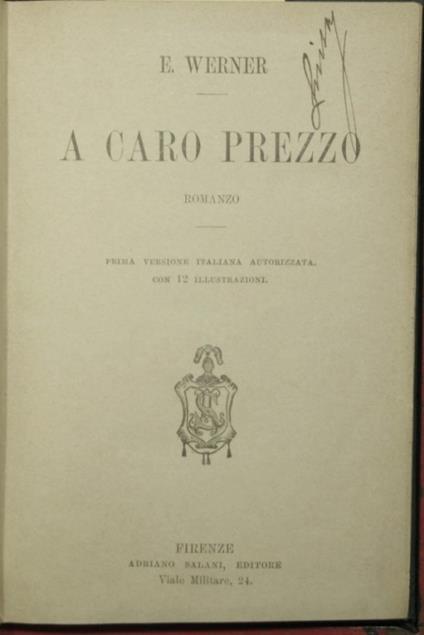 A caro prezzo - Werner Eck - copertina